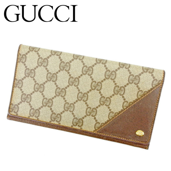 Gucci beige Wallet zipper long leather GG - Picture 1 of 6